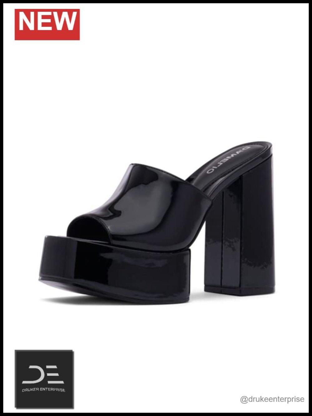 120mm Platform Mule Heels with Block Heel and Slingback Strap